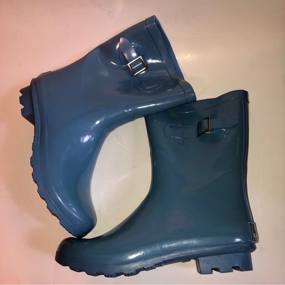 Sz 10 Magellan Periwinkle Blue Short Rain Boots - Picture 3 of 10